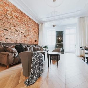 Szczecin – Apartament w kamienicy – salon. Inwestycja prywatna.